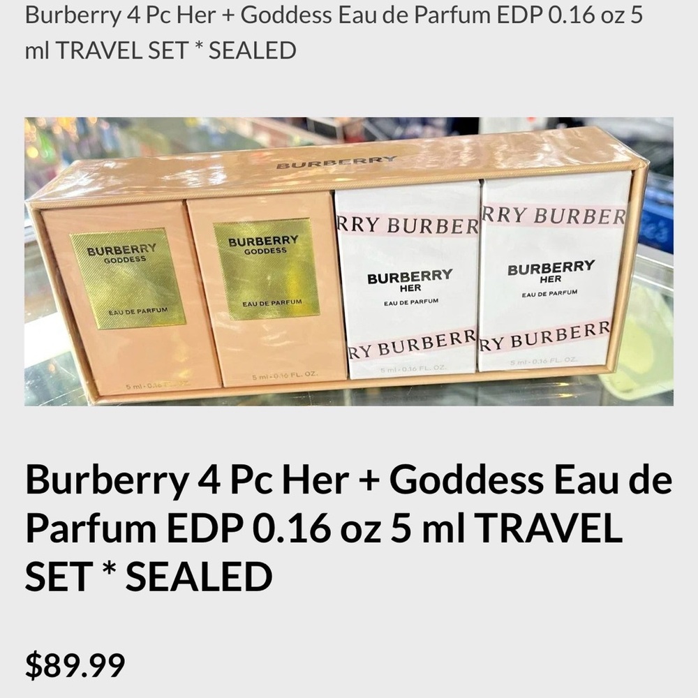 Burberry Her & Goddess Travel Eau de Parfum Set - Peach & White